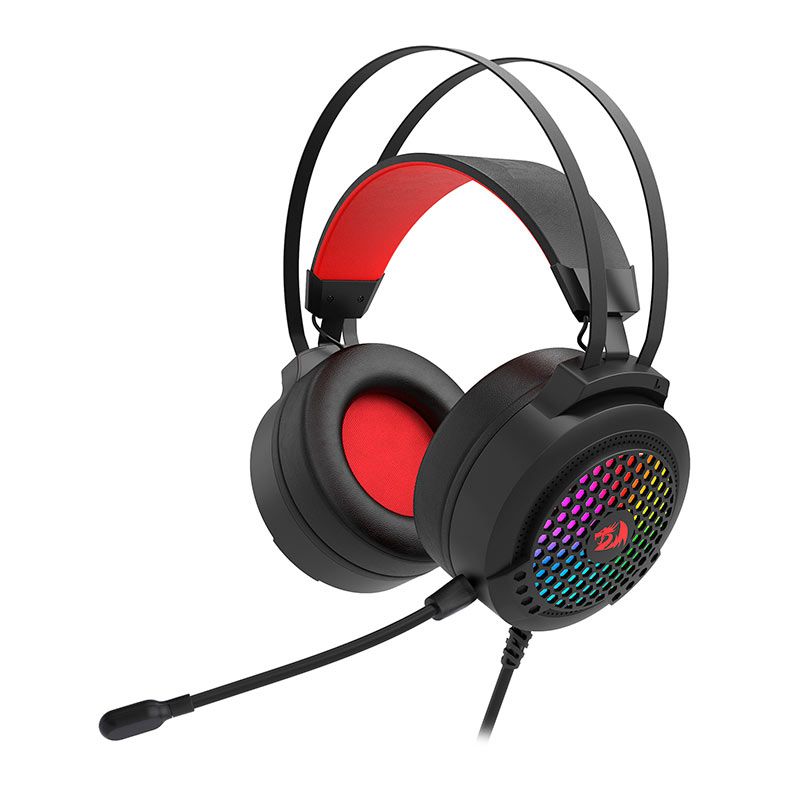 Headset Gamer Redragon Carmen, RGB, Drivers 50mm, Preto, H261