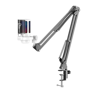 Microfone Force One Hero Arm, RGB, USB, Preto, FR.MC.HE.02