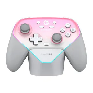Controle GameSir Supernova, Led, Multi-plataforma, Tri-Mode, Rosa, GSNVPP004