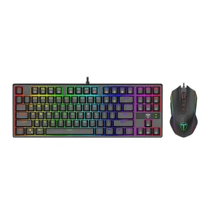 Kit Teclado e Mouse Gamer T-Dagger 2in1 Combo, RGB, 7200DPI, T-TGS007