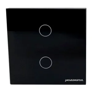 Controle Touch RF Nova Digital, 2 Botoes, Preto, SYT-C02-B