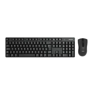 Kit Teclado e Mouse Philips C501, Wireless, ABNT2, 1000DPI, Preto, SPT6501B