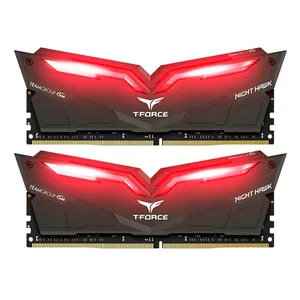 Memoria Team Group T-Force Night Hawk 16GB (2x8) 3000MHz DDR4 LED Vermelho, THRD416G3000HC16CDC01