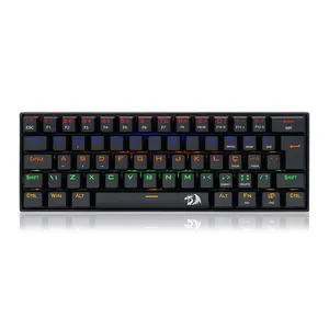 Teclado Mecanico Redragon Lakshmi, Rainbow, ABNT2, Layout Compacto, Switch Azul, K606R-PT-BLUE