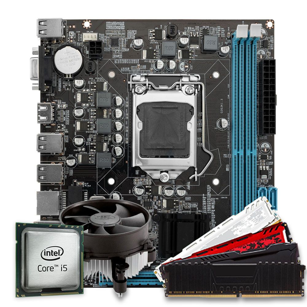 Pichau Kit Upgrade Intel i5-4570 H81 DDR3 8GB