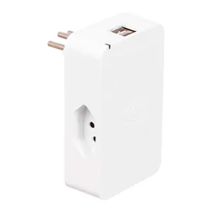 Protetor Elétrico Clamper Energia 3 + 2 USB Branco, 012922