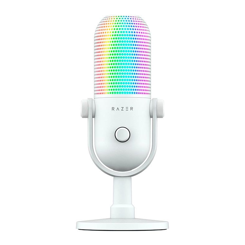 Microfone Razer Seiren V3 Chroma, RGB, USB, Branco, RZ19-05060200-R3U1