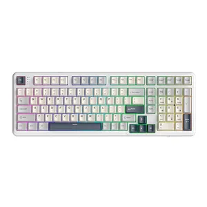 Teclado Mecanico Attack Shark X98, RGB, Switch Strawberry, Tri-Mode, Branco, X98-WHITE