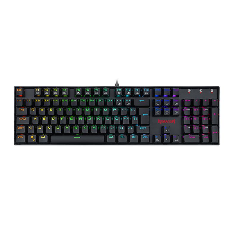 Teclado Mecanico Redragon Mitra RGB Switch Azul, K551RGB-1