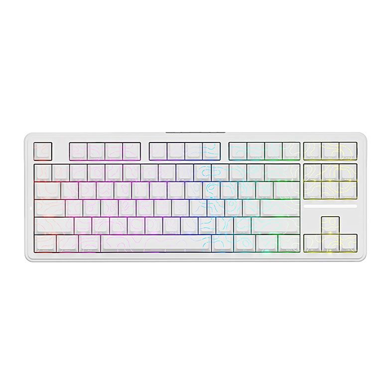 Teclado Mecanico ATK Gear A87 Pro, ARGB, Wireless, Contour White, A87-PRO-CTWH