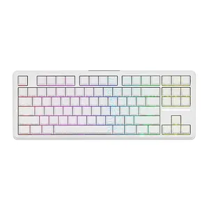 Teclado Mecanico ATK Gear A87 Pro, ARGB, Wireless, Contour White, A87-PRO-CTWH