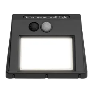 Arandela Solar Canmei, 9.6W, LED, Com Sensor, Preto, CMJ-ASL96-BL01
