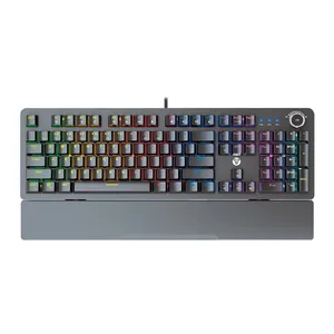 Teclado Mecanico Fantech Maxpower MK853 V2, Rainbow, Switch Azul, Preto, MK853V2-BK-BE