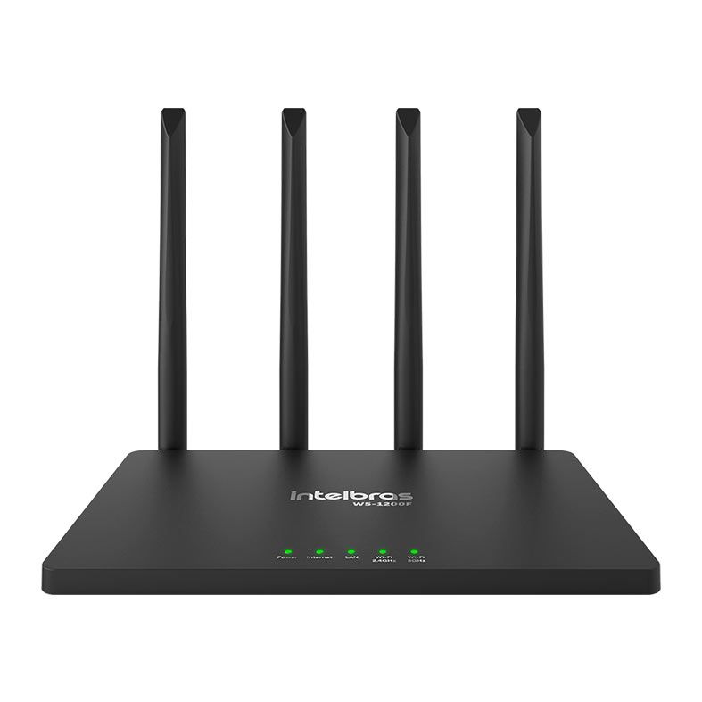 Roteador Intelbras Wi-Force W5-1200GS, Wi-Fi, Preto, W5-1200GS