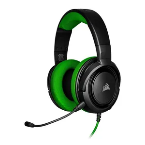 Headset Gamer Corsair HS35 Stereo XONE/PC/Mobile Preto/Verde Drivers 50mm, CA-9011197-NA