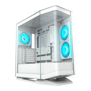 Gabinete Gamer Cougar FV270 RGB, Mid-Tower, Lateral de Vidro, Com 4 Fans, Branco, 3858M60.0006