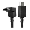 Cabo HDMI PCYes, Conector 90 Graus Vertical, Nylon, 3m, Preto, PH21-3VNP