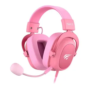 Headset Gamer Havit H2002d, Drivers 53mm, Rosa, HVGMH-H2002D-PK