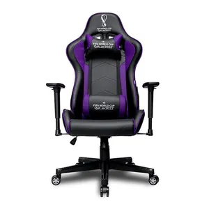 Cadeira Gamer Delux Copa do Mundo MT-2000 BP1, Preto e Roxo, CP-CH-9002