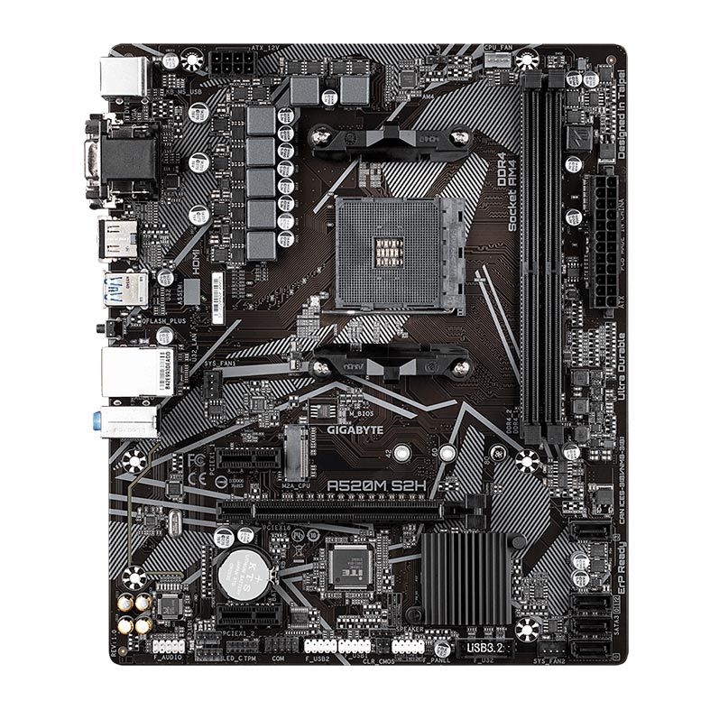 Placa Mae Gigabyte A520M S2H DDR4 Socket AM4 Chipset AMD A520, A520M-S2H