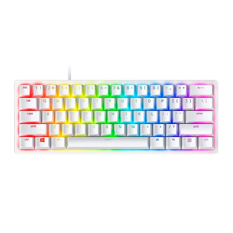 Teclado Mecânico Razer Huntsman Mini Mercury Chroma Opto-Mechanical Switch Purple RZ03-03390300-R3M1