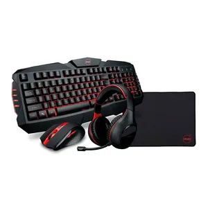 Combo Gamer 4x1 Dazz Arsenal, Teclado ABNT2, Mouse 4000 DPI, Mousepad 360x280x3 mm, Headset, 625237