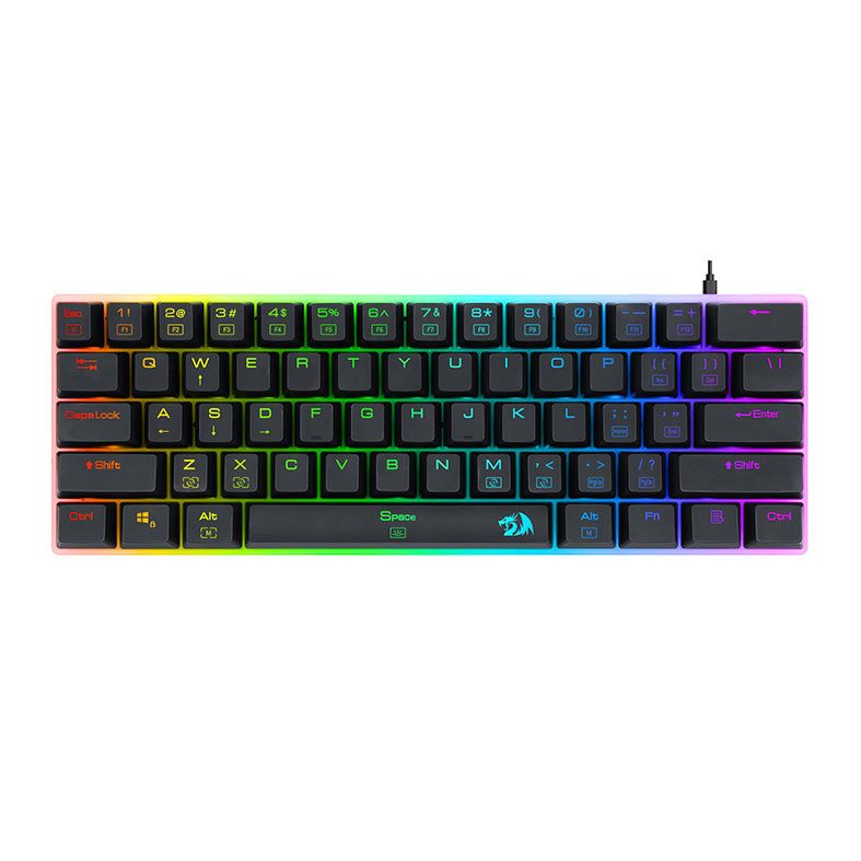Teclado Mecanico Gamer Redragon Alien, RGB, Switch Azul, Preto, K605