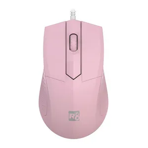 Mouse R8 1607, 1200DPI, 3 Botoes, Rosa, R8-1607-PK