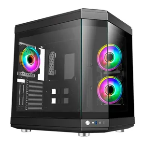Gabinete Gamer Liketec Unreal Dark, Mid-Tower, Lateral De Vidro, Preto, LC-CB3X2-UNREAL-2053