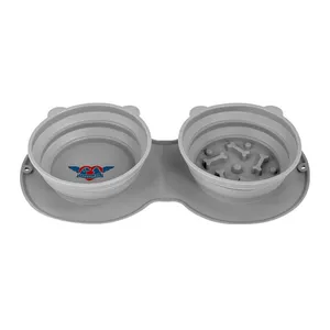 Comedouro de Silicone Lopetudos FlexFeeder1 Cinza