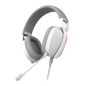 Headset Gamer PCYES Nowy, RGB, Drivers 40mm, Branco, HGNW40WG