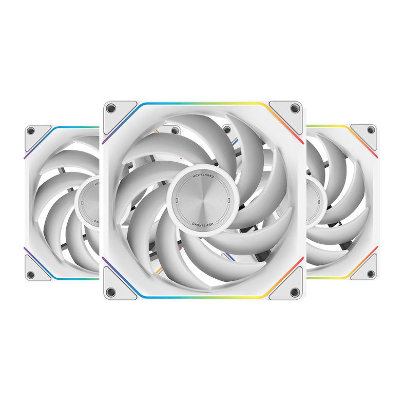 Kit Ventoinhas Aigo DarkFlash Gauss G16 ARGB 3x120mm Branco G16-WHITE-3IN1