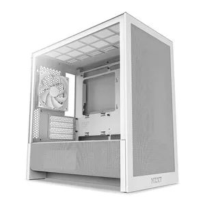 Gabinete Gamer NZXT H3 Flow, Mini-Tower, Lateral de Vidro, Com 1 Fan, Branco, CC-H31FW-01