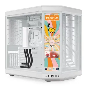 Gabinete Gamer Hyte Y70 Touch Infinite, Mid Tower, Lateral de Vidro, Display 14.9'' 60Hz, Snow White, CS-HYTE-Y70TTI-WW