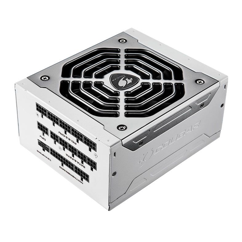 Fonte Cougar Polar X2 1200W ATX 3.0 PCI-e 5.0 80 Plus Platinum Branca CGR-PRX2-1200