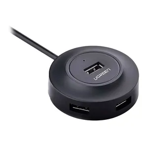 Adaptador Ugreen Hub Com 4 Portas USB 2.0, Preto, CR106