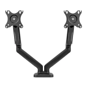 Suporte Articulado Com Pistao a Gas Para Dois Monitores Zinnia Nimbo 200N, 17 Pol. a 32 Pol., Preto, ZNO-ZBO200N-BK01