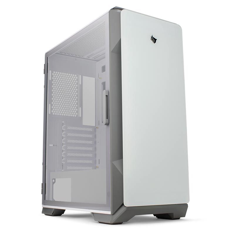 Gabinete Gamer Pichau Pouter 3 Lateral De Vidro Branco, PG-P03-WT
