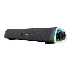 Soundbar Trust Axon GXT 620 Para PC, Laptop e TV, USB, RGB, 12W, Preto, T24482