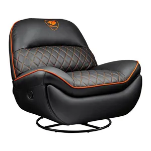 Poltrona Cougar Overlord, Couro Sintetico PVC, Preto, CGR-OVL-ORB