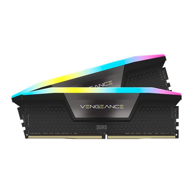 Memoria Corsair Vengeance, RGB, 32GB (2x16GB), DDR5, 6400MHz, C32, Preto, CMH32GX5M2B6400C32