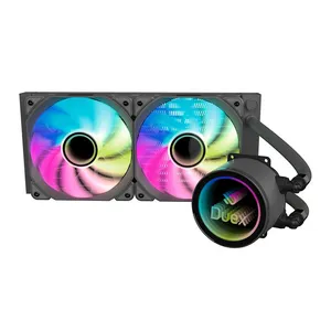 Water Cooler Duex Neo Mirror 240, ARGB, 240mm, Preto, DXWC240MIRROR