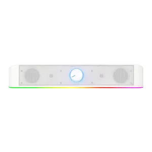 Soundbar Redragon Adiemus, RGB, 3W RMS, USB e P2, Branca, GS560W
