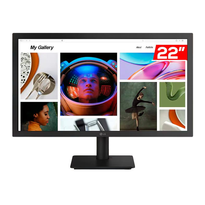 Monitor LG Home Office, 22 Pol, VA, FHD, 5ms, 120Hz, HDMI, 22U403A-B