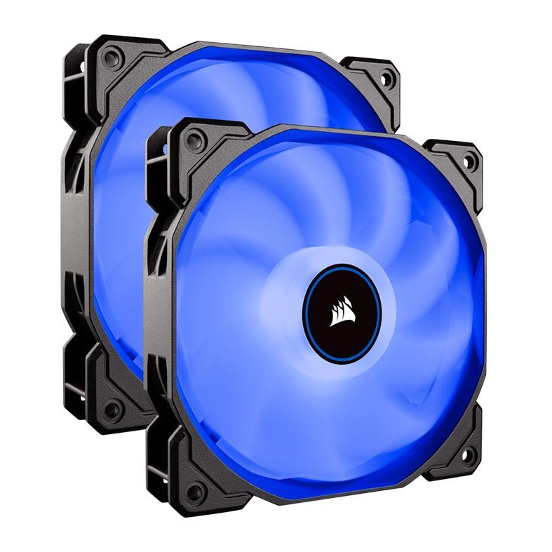 Kit Ventoinhas Corsair AF140 LED Azul 2x140mm 2018, CO-9050090-WW