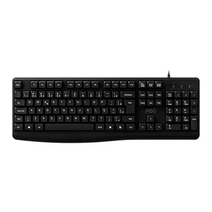 Teclado AOC KB120, ABNT, Preto, KB120-BK