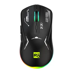 Mouse Gamer R8 G305, RGB, 4800DPI, 6 Botoes, Wireless, Preto, R8-G305-BK
