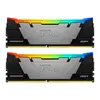 Memoria Kingston Fury Renegade, RGB, 16GB (2x8GB), DDR4, 3200MHz, C16, Preto e Cinza, KF432C16RB2AK2-16