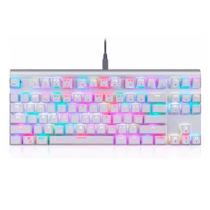 Teclado Mecanico Motospeed CK101 Branco RGB Switch Vermelho, FMSTC0009VEM