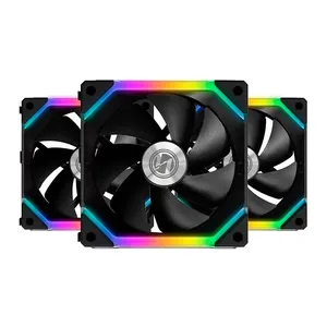 Kit Ventoinhas Lian Li Uni Fan SL120 3x120mm RGB Preto